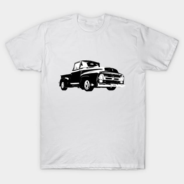1956 Ford F100 T-Shirt by GrizzlyVisionStudio